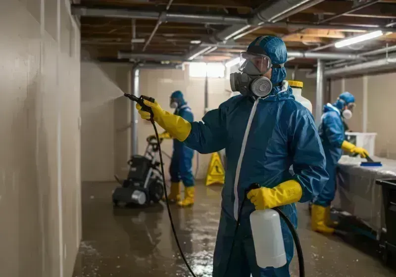 Basement Sanitization and Antimicrobial Treatment process in Dixon, IL